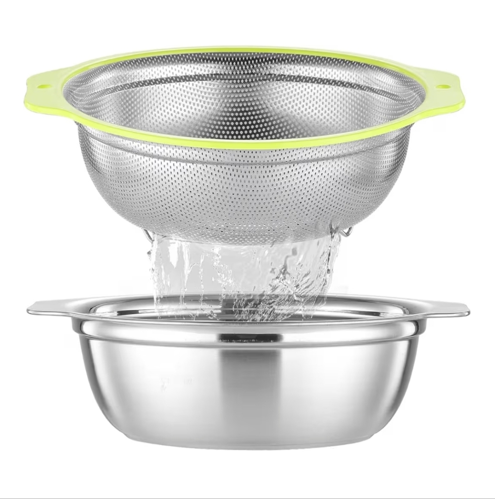 4QT Colander Strainer Stainless Steel